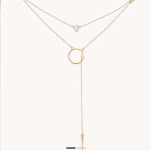 Joie De Viv 18K Solid Yellow Gold Diamond Necklace